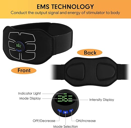 Abdominal Toning Belt Workout – ABS Stimulator  حزام شد البطن – جهاز تحفيز عضلات البطن