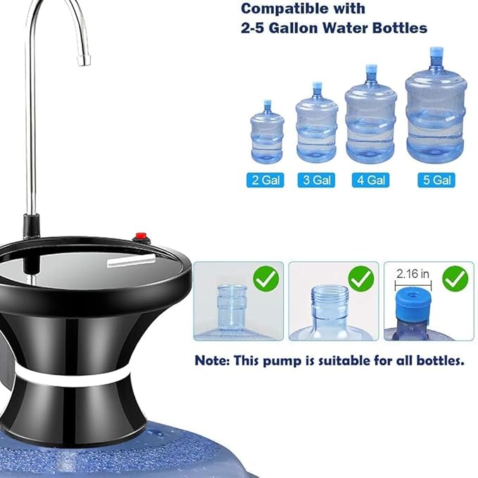 Automatic electric water bottle pump on water can
مضخة مياه كهربائية أوتوماتيكية على زجاجة ماء