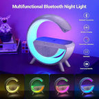 : Wireless Charging Smartphone with Bluetooth Speaker in Use     
