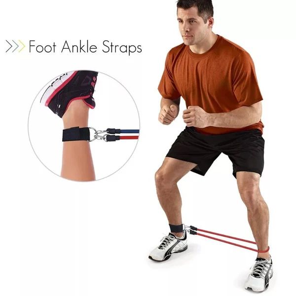 Bodybuilding Resistance Bands Set  مجموعة أحزمة مقاومة لتمارين كمال الأجسام
