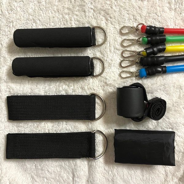 Bodybuilding Resistance Bands Set  مجموعة أحزمة مقاومة لتمارين كمال الأجسام