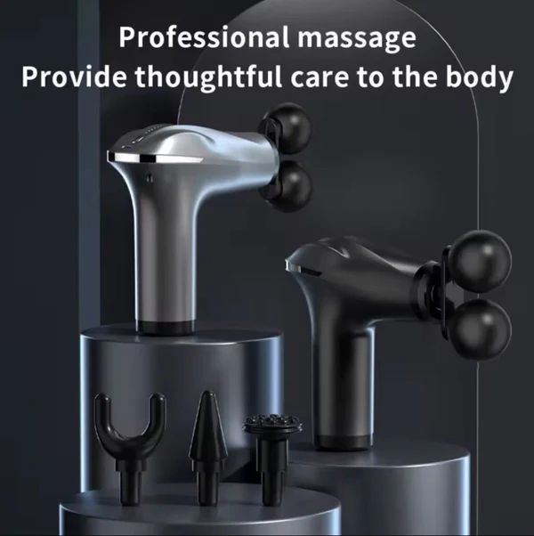 Electric Double Muscle Massager Gun  جهاز مساج عضلات كهربائي مزدوج